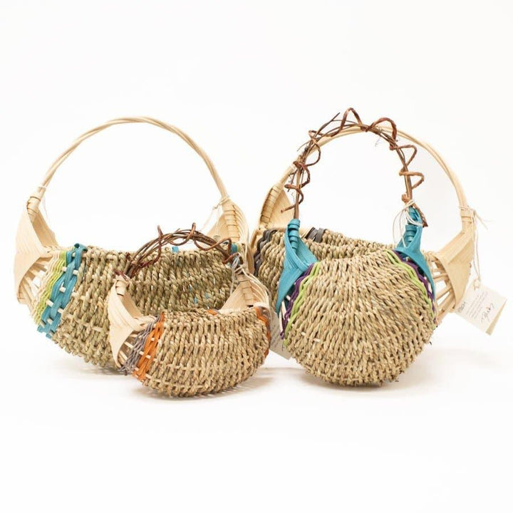 Handcrafted Designer Sea Grass Wall Hanging Baskets - A Taste of Kentucky