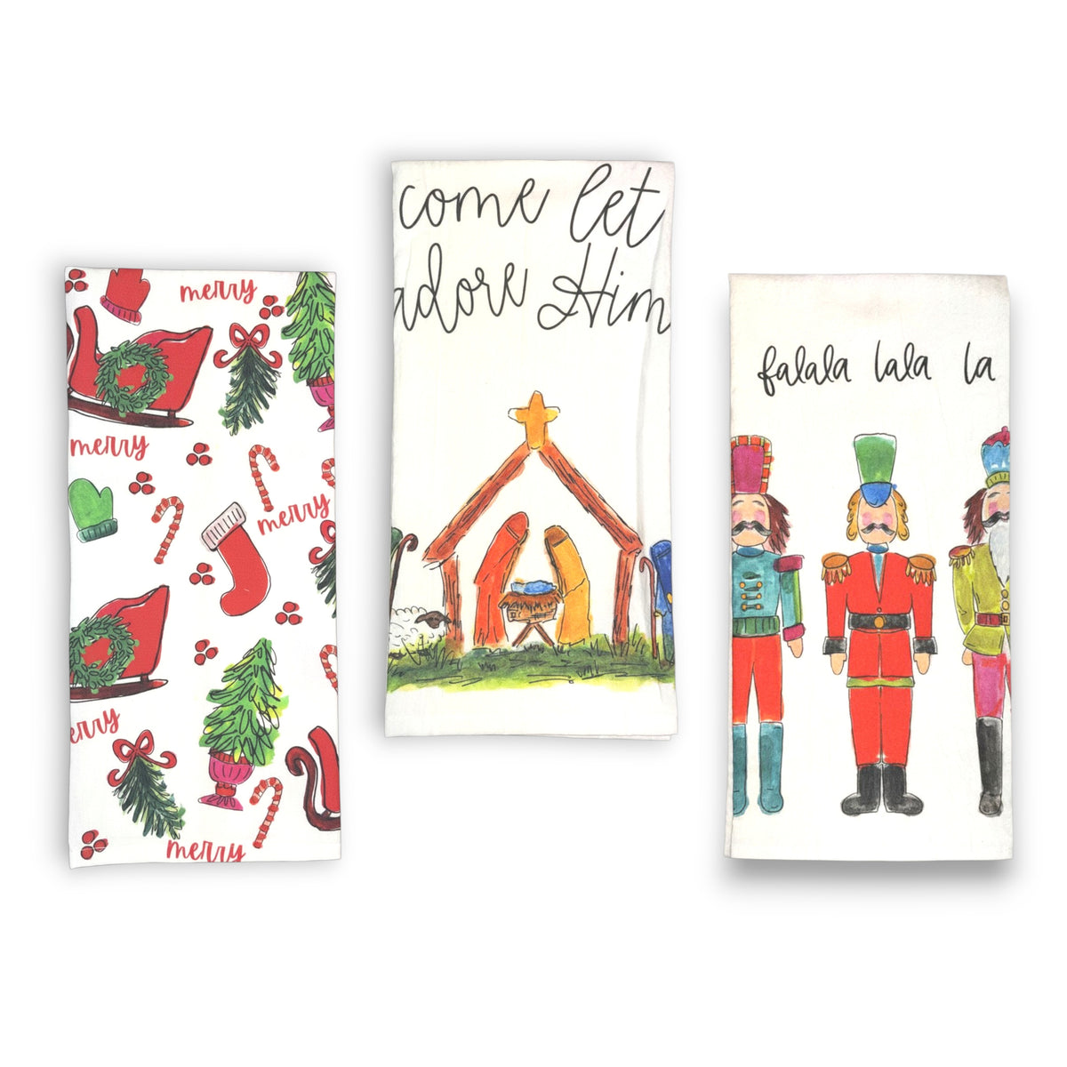 Whimsical Christmas Tea Towels