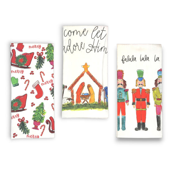 Whimsical Christmas Tea Towels
