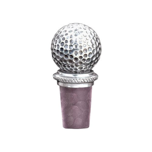 Heritage Pewter Bottle Stopper – Six Designs: Horseshoe, Horse, Golf Ball, Female Golfer, Male Golfer & Fleur-de-Lis - A Taste of Kentucky