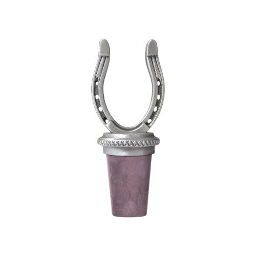 Heritage Pewter Bottle Stopper – Six Designs: Horseshoe, Horse, Golf Ball, Female Golfer, Male Golfer & Fleur-de-Lis - A Taste of Kentucky