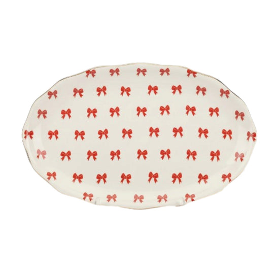 Jolly Red Bow Platter - A Taste of Kentucky