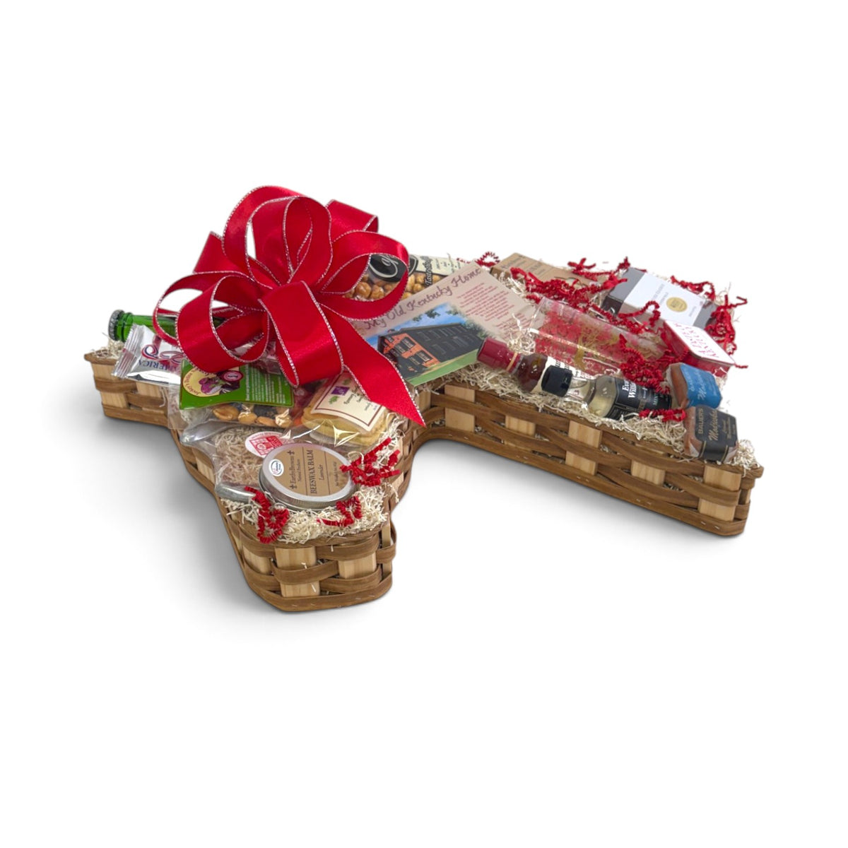 Horse Head Gift Basket | Kentucky Derby Gift Basket with Bourbon Chocolates, Mint Julep Glass & More - A Taste of Kentucky