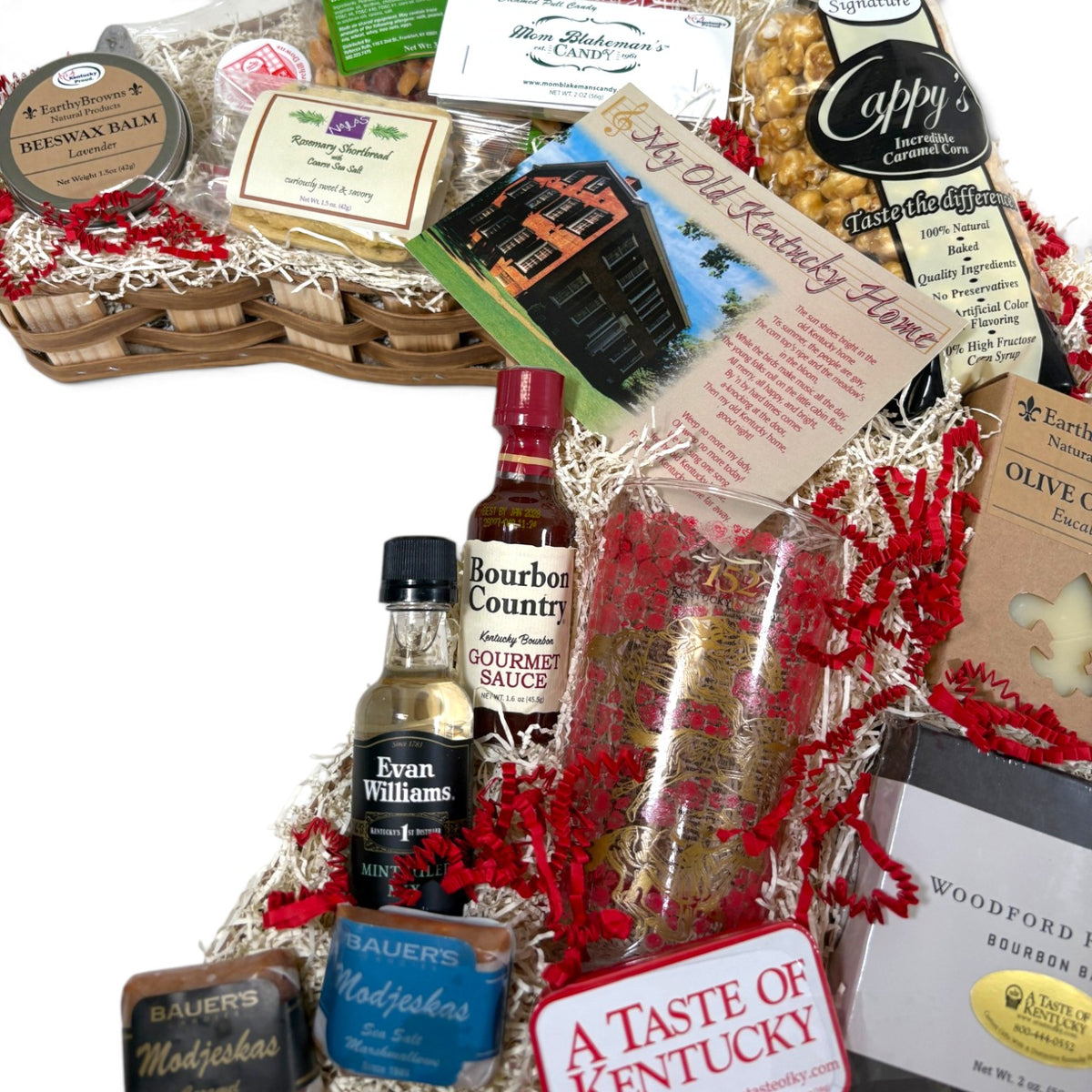 Horse Head Gift Basket | Kentucky Derby Gift Basket with Bourbon Chocolates, Mint Julep Glass & More - A Taste of Kentucky