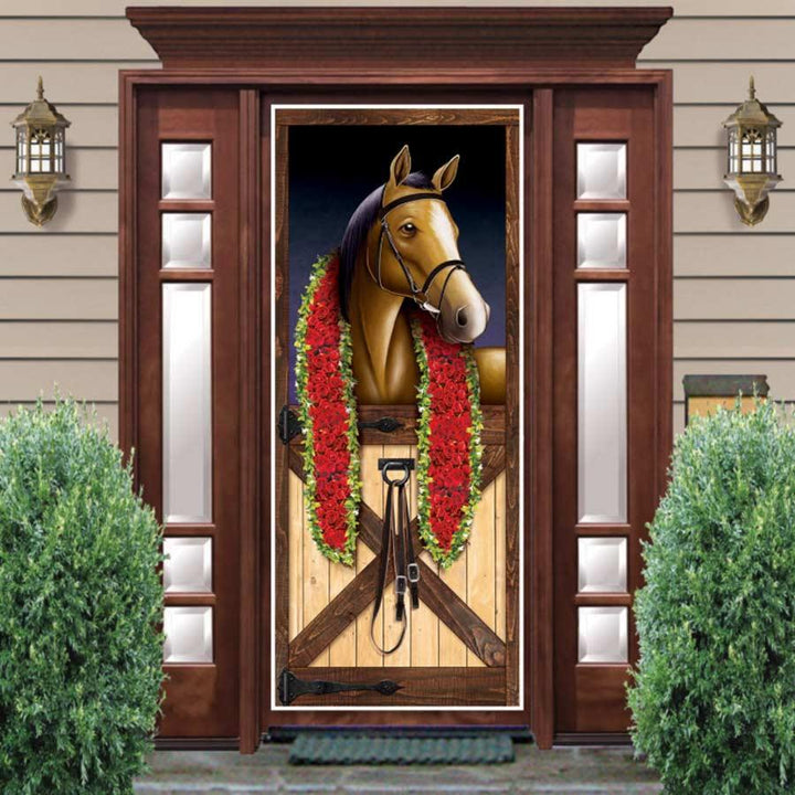 Horse Racing Door Cover - A Taste of Kentucky