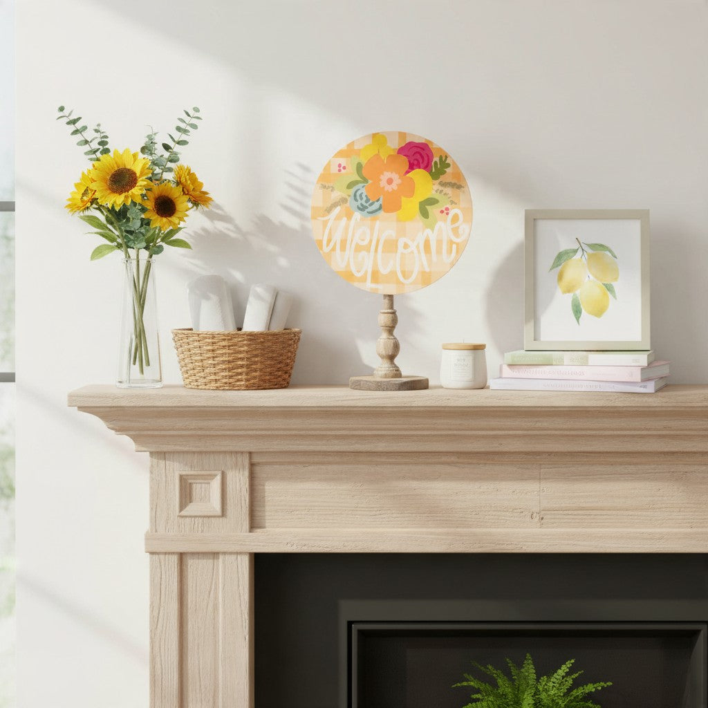 Interchangeable Sign Topper Base – 7" Tall Decorative Display Base | New Topper Base or White Scalloped Topper Base - A Taste of Kentucky