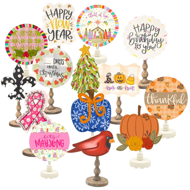 Interchangeable Decorative Sign Topper – 12" Seasonal & Holiday Designs (Base Sold Separately) - A Taste of Kentucky