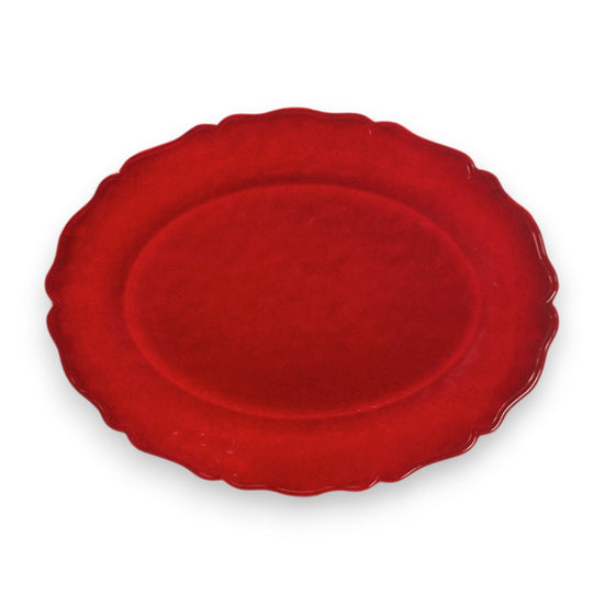 Isabella Red Holiday Oval Melamine Platter - A Taste of Kentucky
