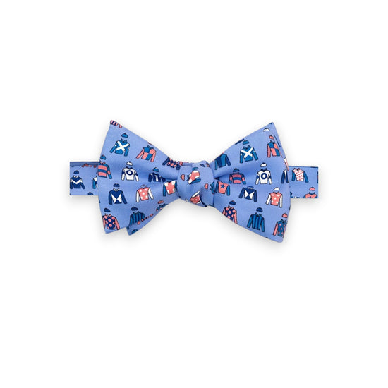 Jockey Chic 100% Silk Tie & Bow Tie - Kentucky Derby Equestrian Pattern - A Taste of Kentucky