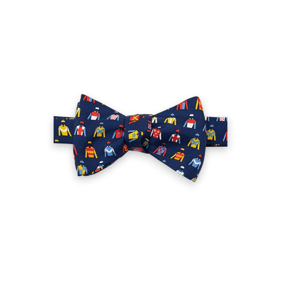 Jockey Chic 100% Silk Tie & Bow Tie - Kentucky Derby Equestrian Pattern - A Taste of Kentucky