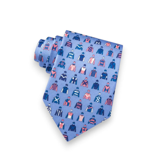 Jockey Chic 100% Silk Tie & Bow Tie - Kentucky Derby Equestrian Pattern - A Taste of Kentucky