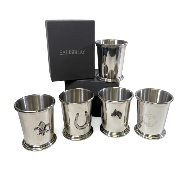 Salisbury Kentucky Mint Julep Cup | 9 oz. Polished Pewter | Multiple Designs - A Taste of Kentucky
