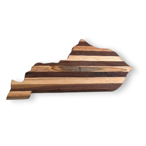  Large handmade Kentucky charcuterie board in natural wood with a rustic finish, measuring 19 x 9.5 x 0.8.