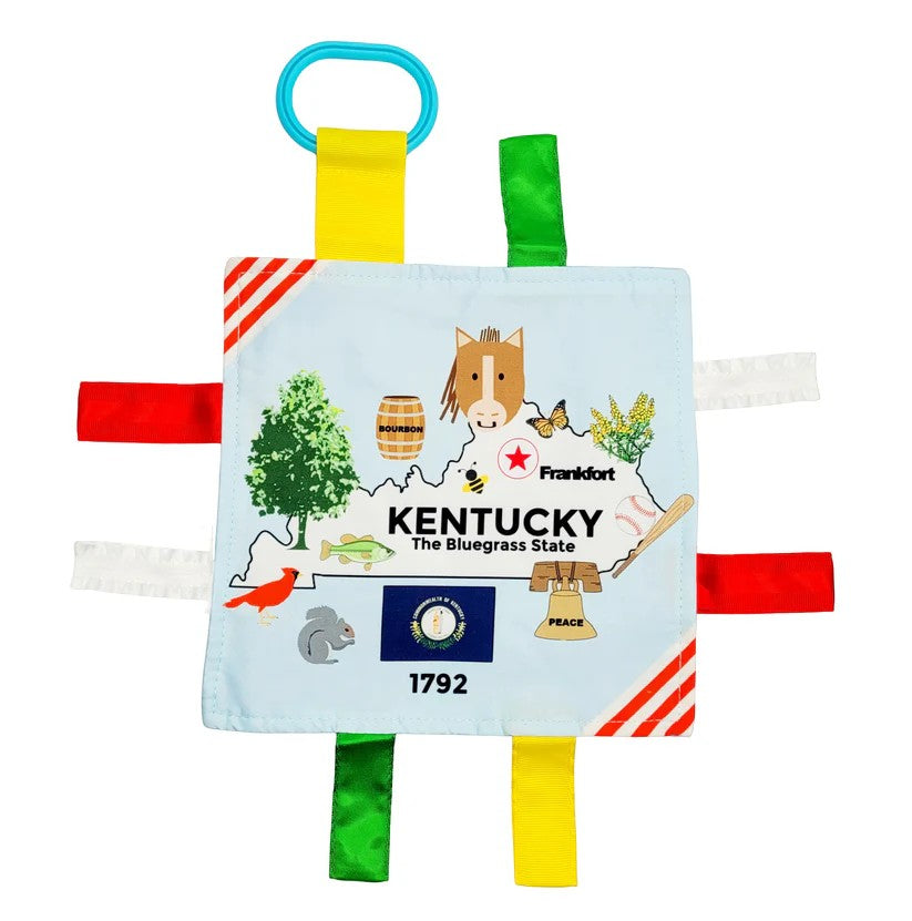 Educational toy with Kentucky-themed illustrations on a white background