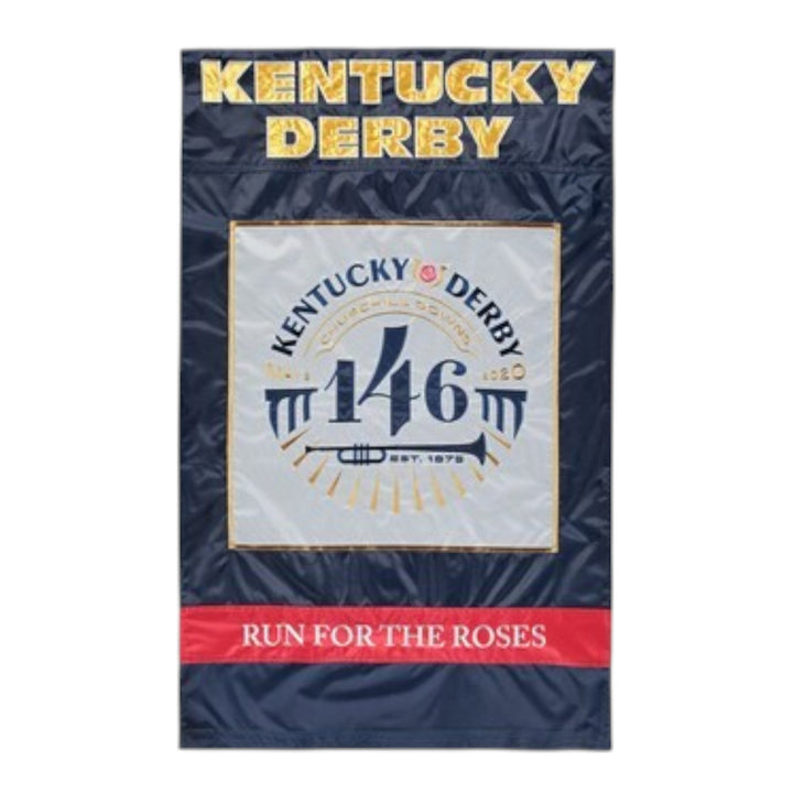 Kentucky Derby 146 logo flag with navy background