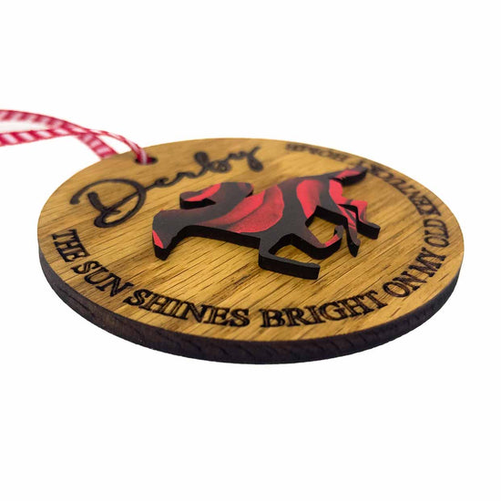 Kentucky Derby 150 Red Wood Ornament - A Taste of Kentucky