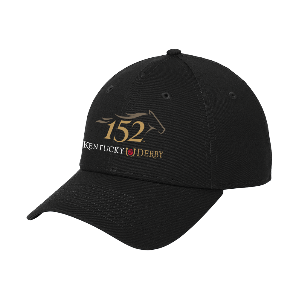 Black cap with Kentucky Derby 152 logo on a white background