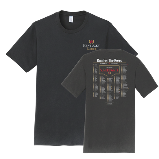 Kentucky Derby Iconic Winners Short Sleeve T-Shirt (2025 Sovereignty) - A Taste of Kentucky