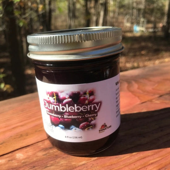 Kentucky Fresh Jam Jumbleberry Jam | Strawberry, Blueberry & Cherry Jam from Whisky Ridge Farm (8 oz Jar)