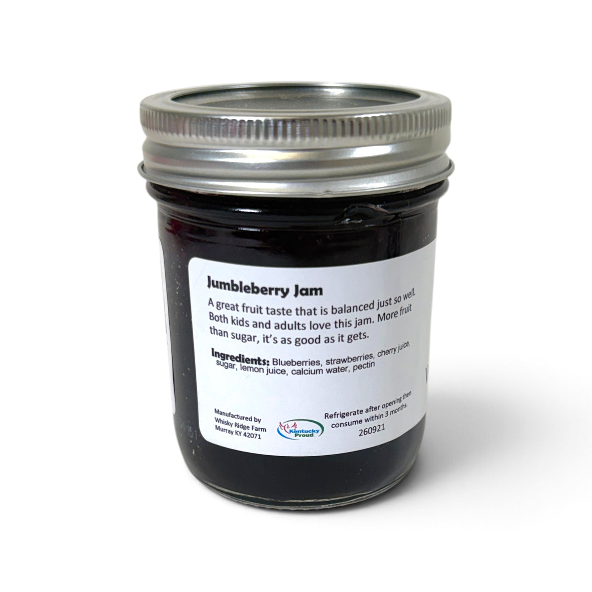 Kentucky Fresh Jam Jumbleberry Jam | Strawberry, Blueberry & Cherry Jam from Whisky Ridge Farm (8 oz Jar)