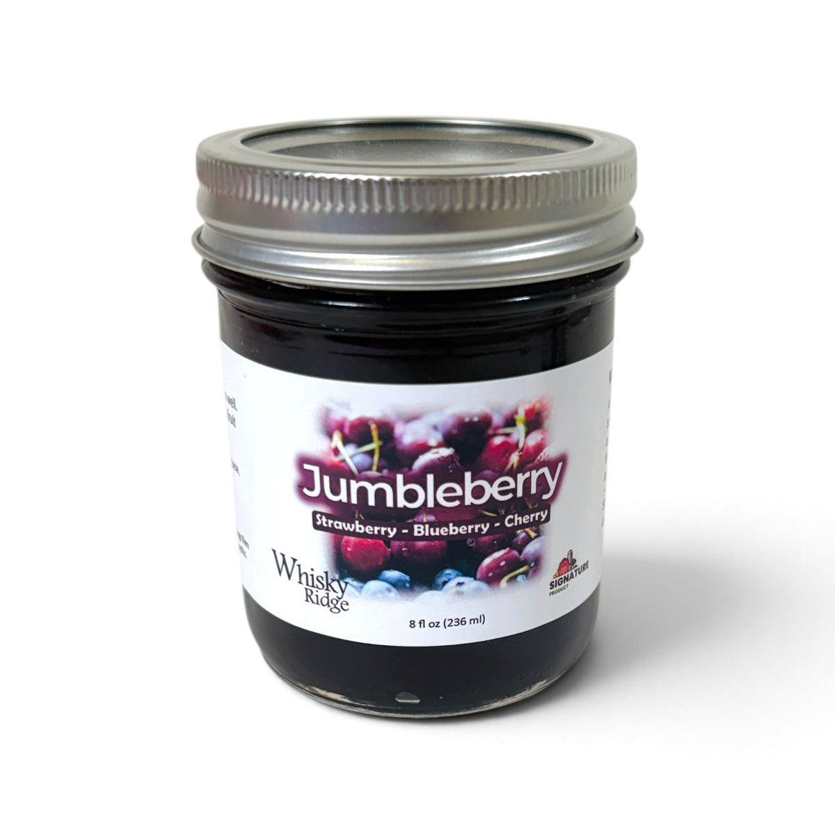 Kentucky Fresh Jam Jumbleberry Jam | Strawberry, Blueberry & Cherry Jam from Whisky Ridge Farm (8 oz Jar)