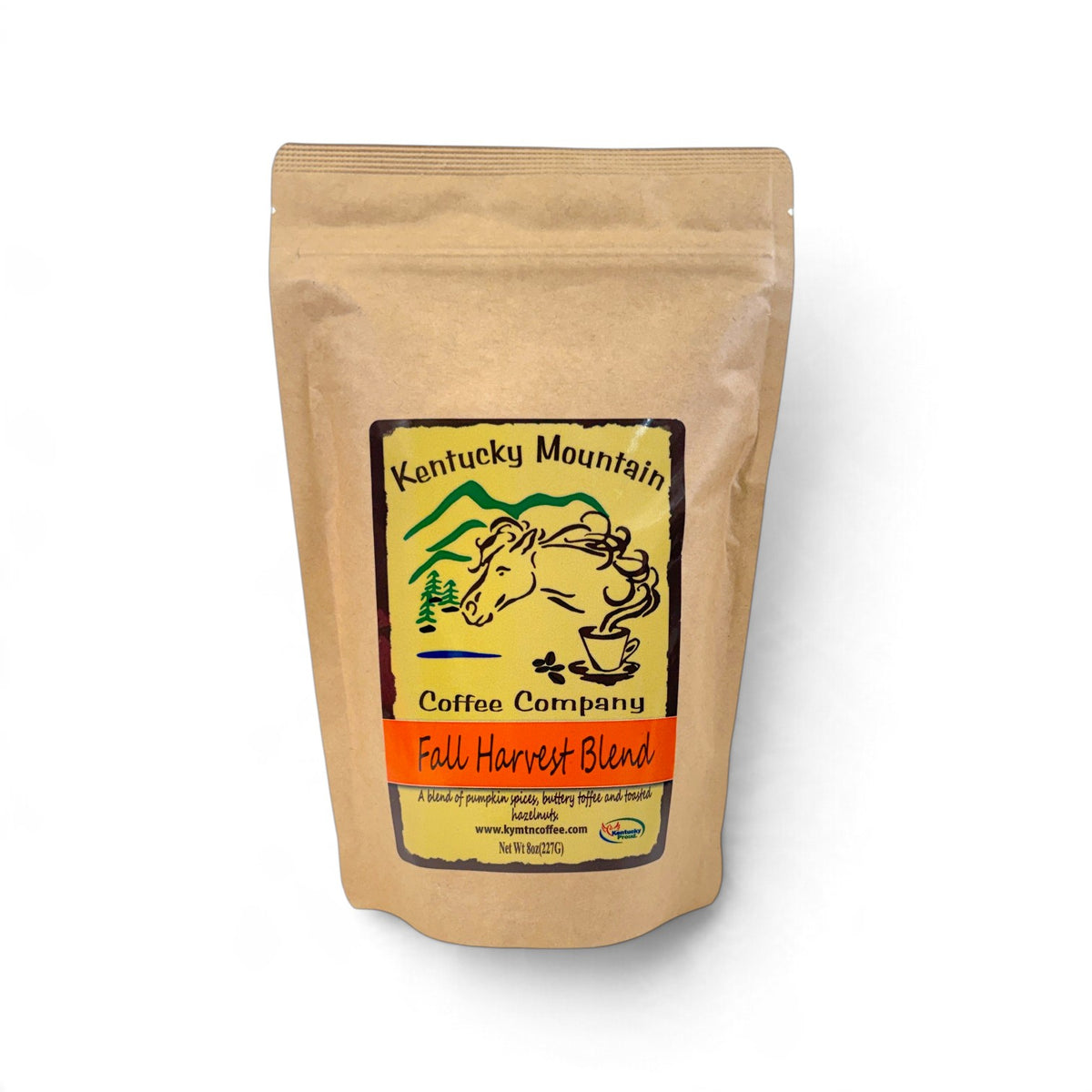 Kentucky Mountain Coffee Fall Seasonal Coffee Collection | Flavored Ground Coffee (8 oz Bag) – Witches Brew, Wake the Dead, Pumpkin Spice Latte & Fall Harvest Blend - A Taste of Kentucky
