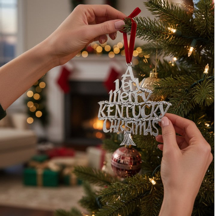 Merry Kentucky Christmas Ornament
