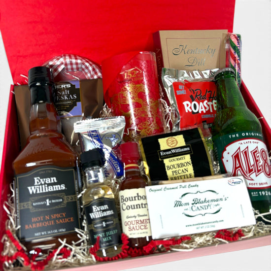 Kentucky Sampler Gift Box | Iconic Kentucky Flavors with Ale-8-One, Derby Glass & a Churchill Downs Horseshoe - A Taste of Kentucky