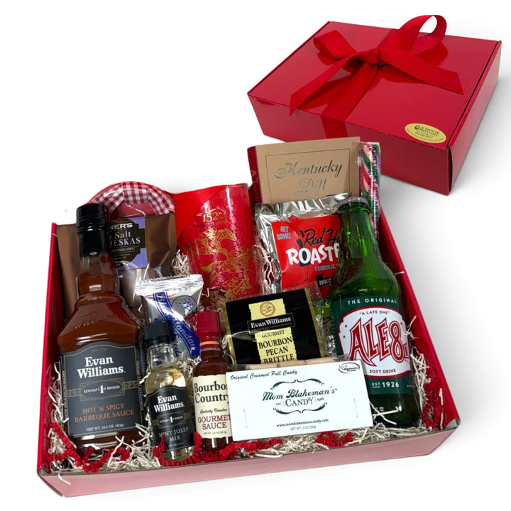 Kentucky Sampler Gift Box | Iconic Kentucky Flavors with Ale-8-One, Derby Glass & a Churchill Downs Horseshoe - A Taste of Kentucky