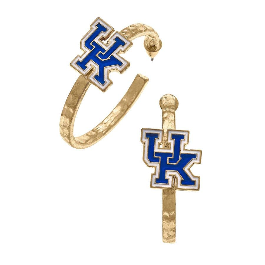 Kentucky Wildcats Enamel Logo Hoop Earrings - A Taste of Kentucky