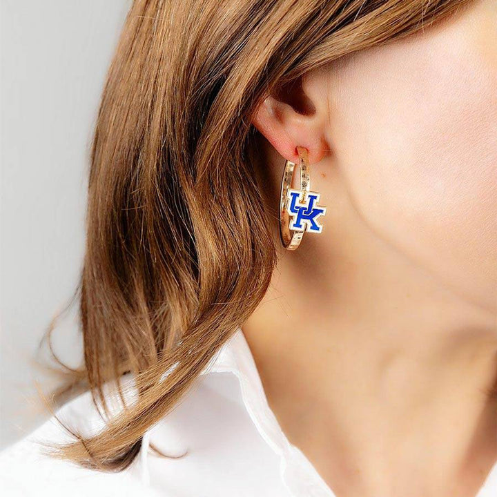 Kentucky Wildcats Enamel Logo Hoop Earrings - A Taste of Kentucky
