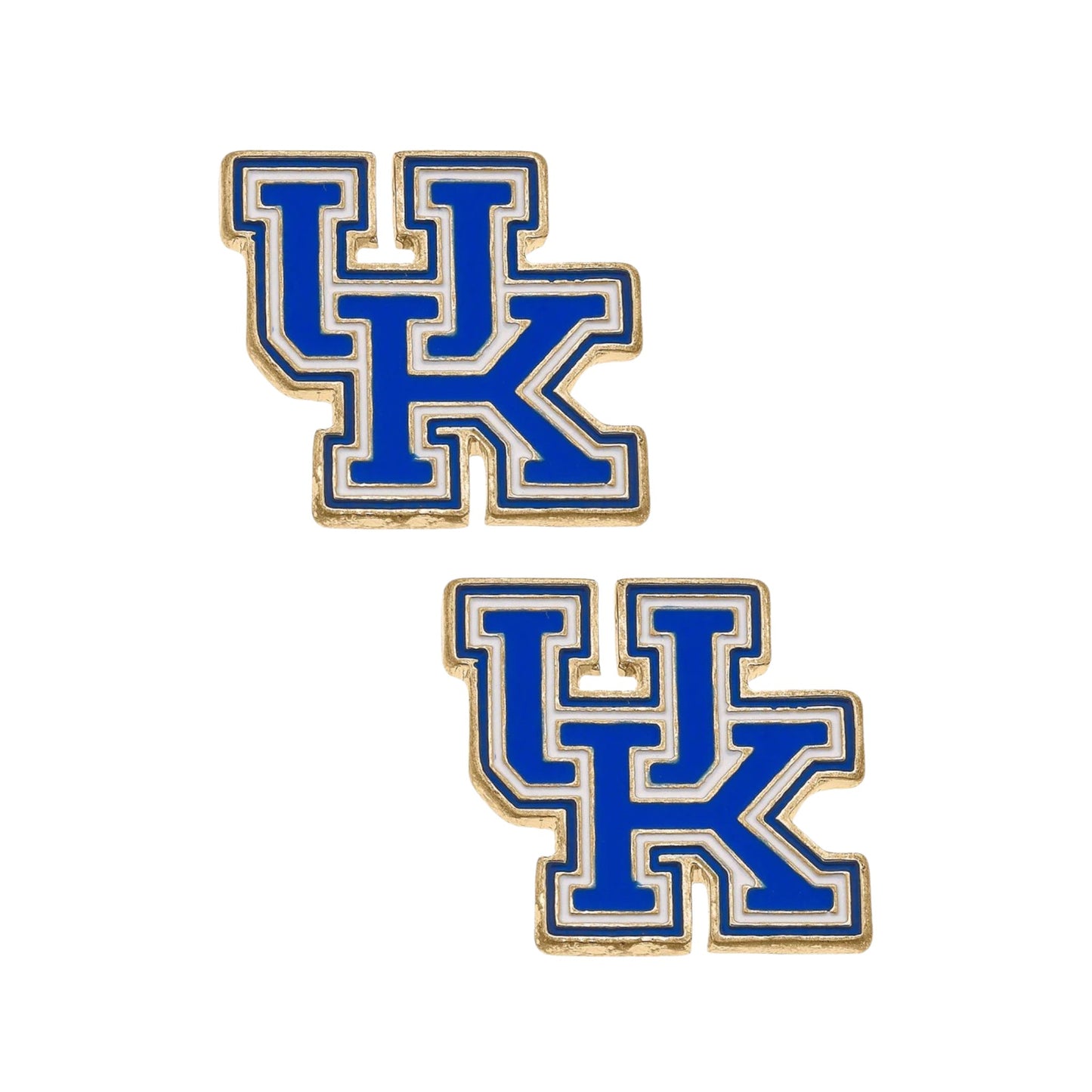 Kentucky Wildcats Enamel Logo Stud Earrings – Shiny Gold - A Taste of Kentucky