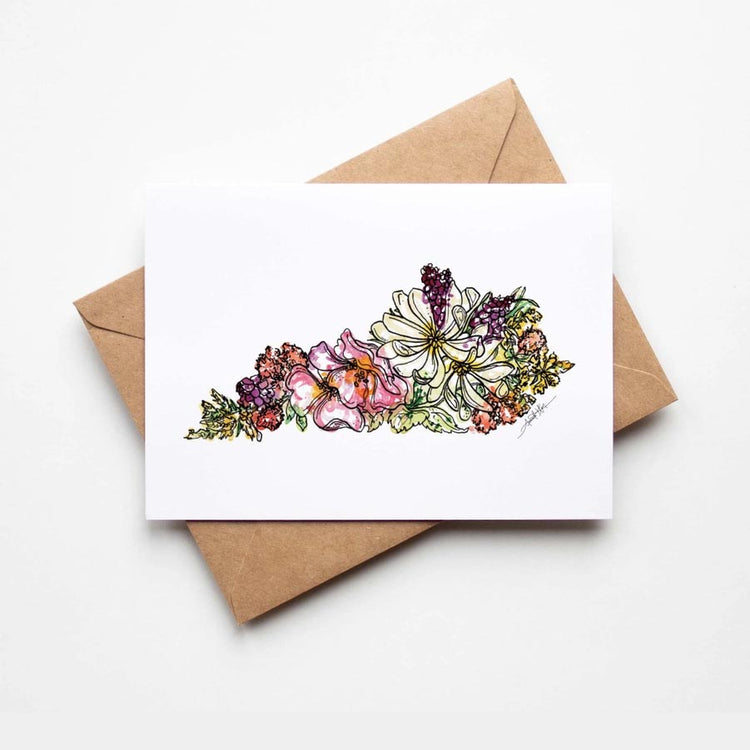 Kentucky Wildflower Note Card – Single Card with Envelope & Sticker - A Taste of Kentucky