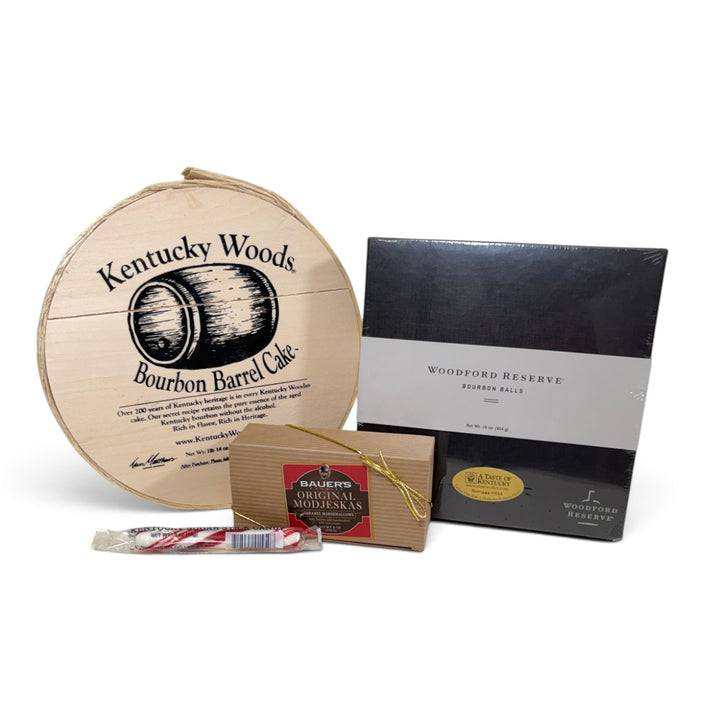 Kentucky Bourbon Cake and Candy Sampler | Bourbon Barrel Cake, Woodford Reserve Bourbon Balls & Modjeska's Gift Tower - A Taste of Kentucky