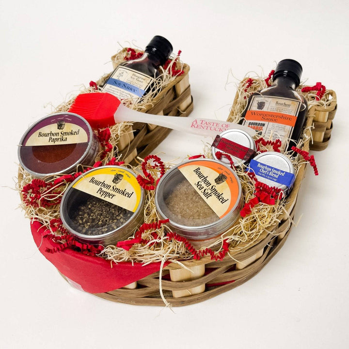 Kick It Up with Bourbon Barrel Foods Horseshoe Gift Basket - A Taste of Kentucky