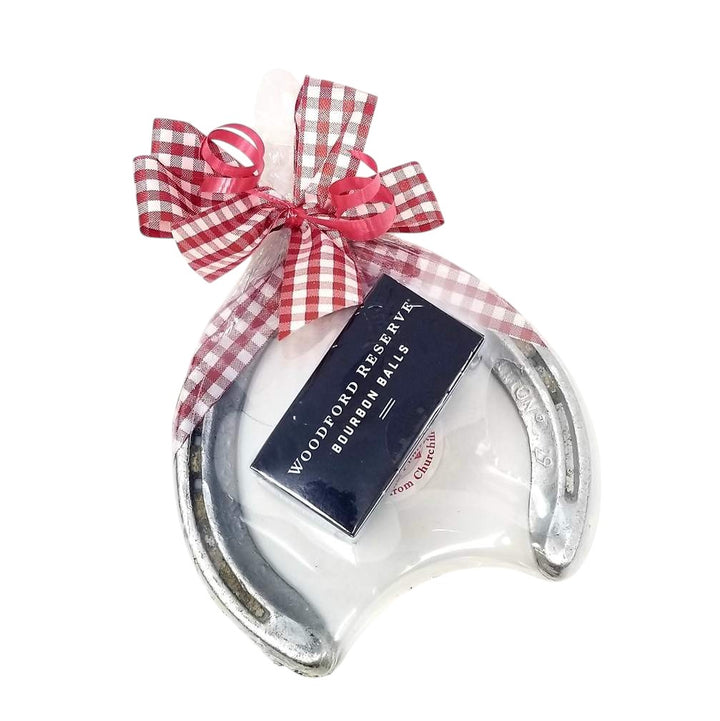 Kicked Up Horseshoe with Woodford Reserve Bourbon Balls – Churchill Downs Collectible - A Taste of Kentucky