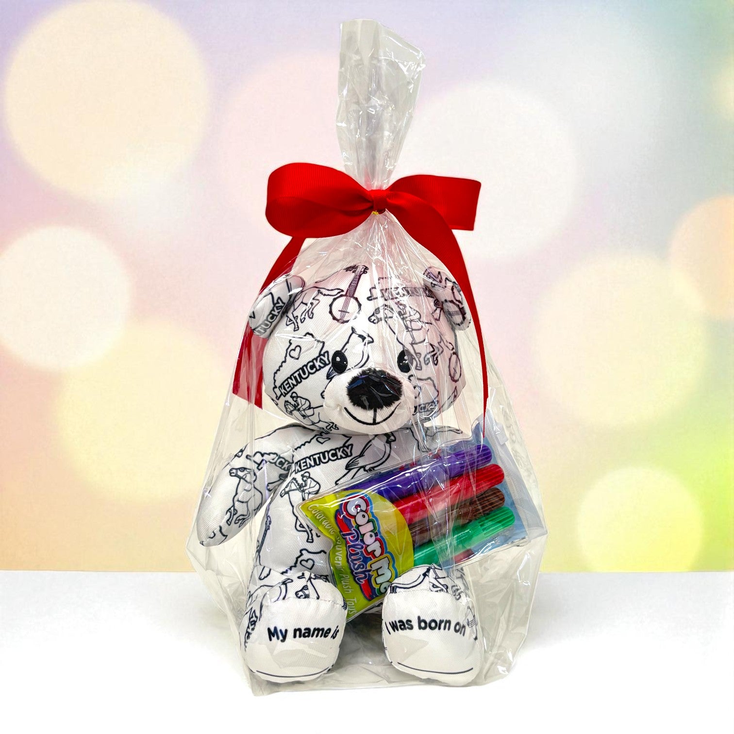Color Me Plush Kentucky Bear | Kids' Gift Set