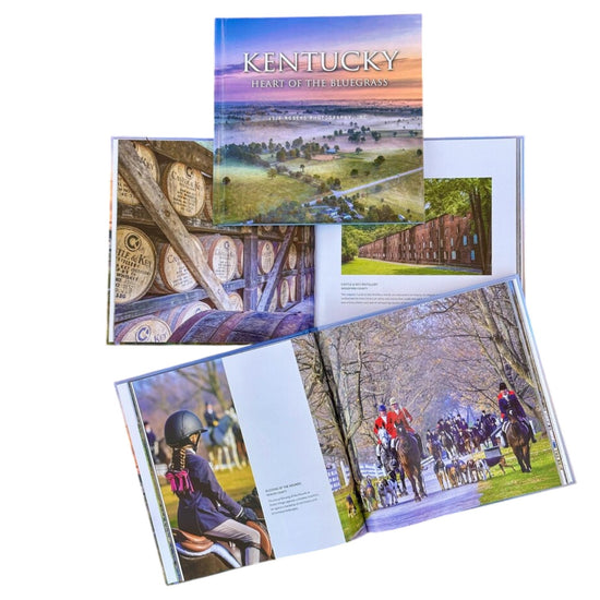 Interior pages showcasing the architecture of Castle & Key Distillery and whiskey barrel details.