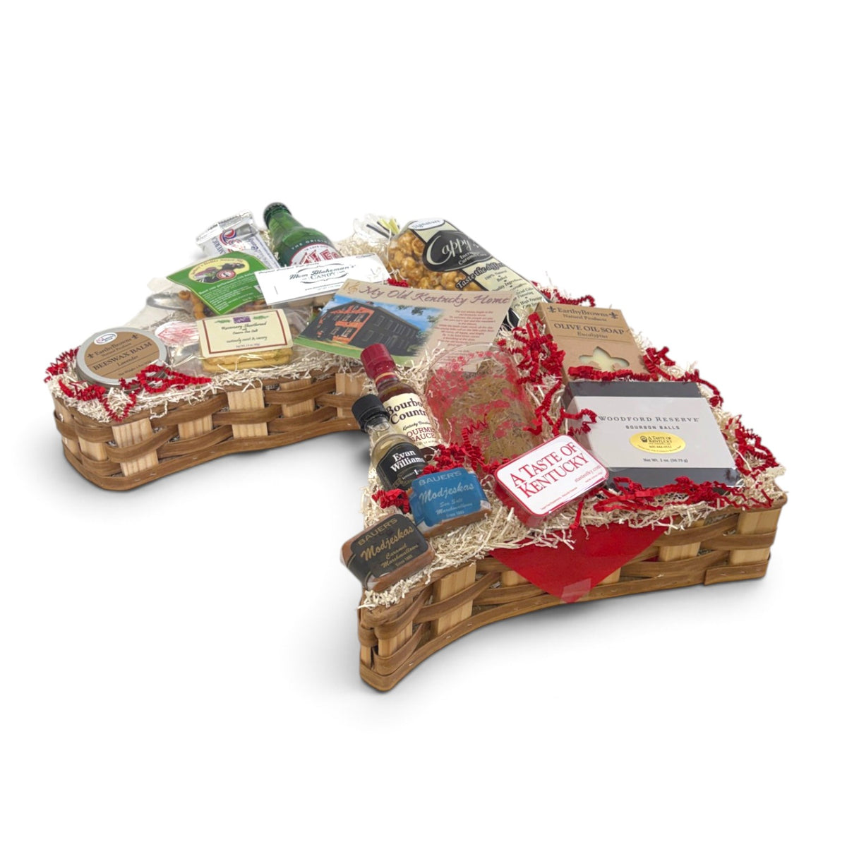 Horse Head Gift Basket | Kentucky Derby Gift Basket with Bourbon Chocolates, Mint Julep Glass & More - A Taste of Kentucky