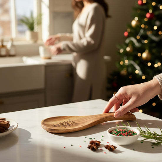 Wooden Christmas Tree Spoon Rest