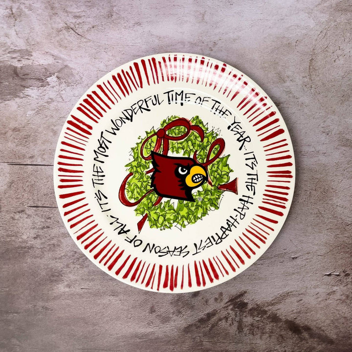 Louisville Cardinals Christmas Cookie Plate - A Taste of Kentucky