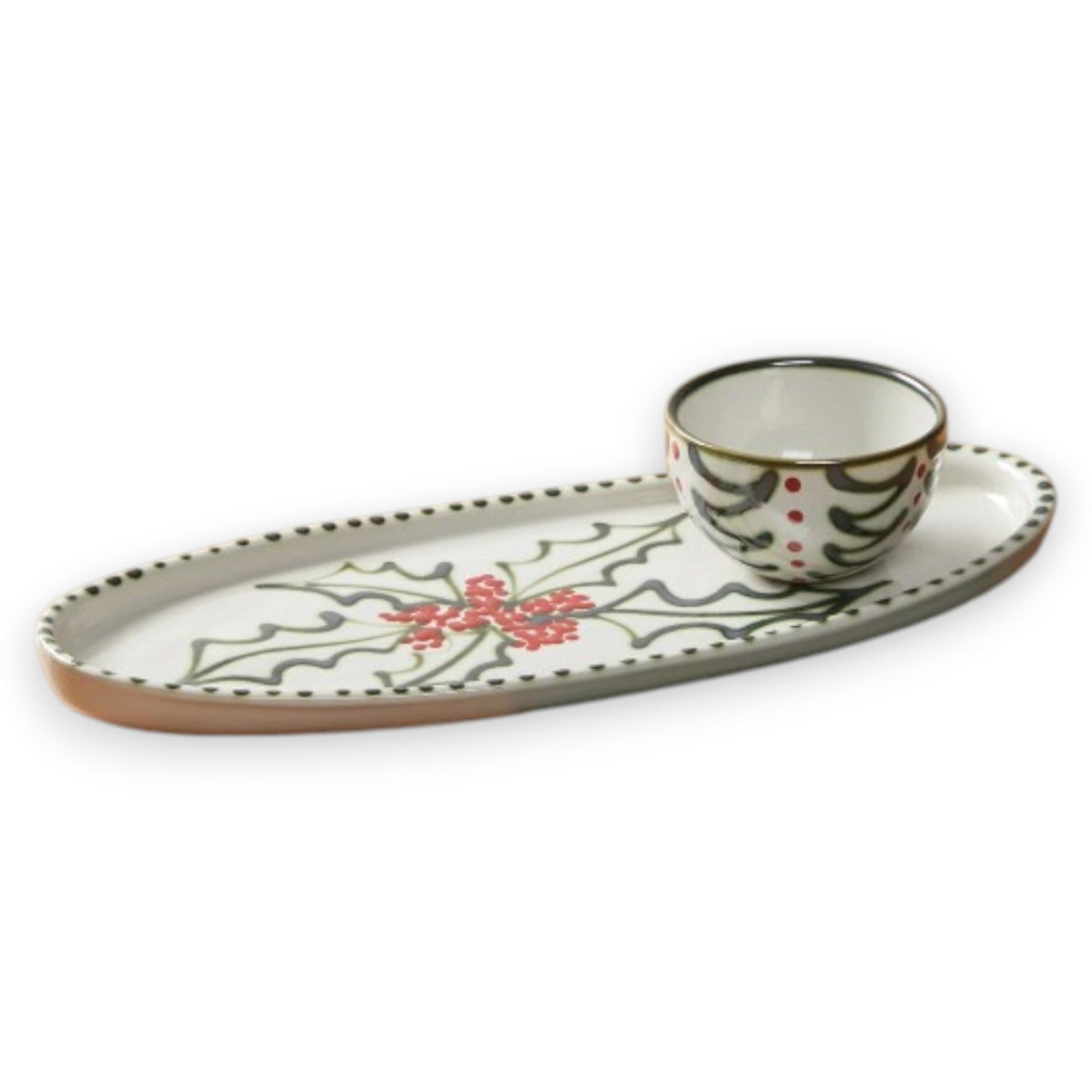 Holly Graffiti Antipasto Tray with Bowl - A Taste of Kentucky