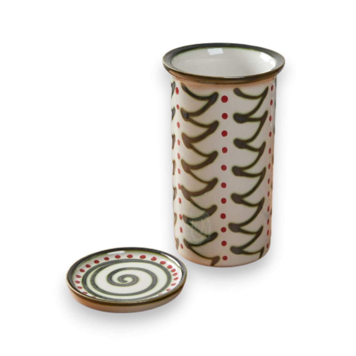Wine Cooler & Saucer in Holly Graffiti - A Taste of Kentucky