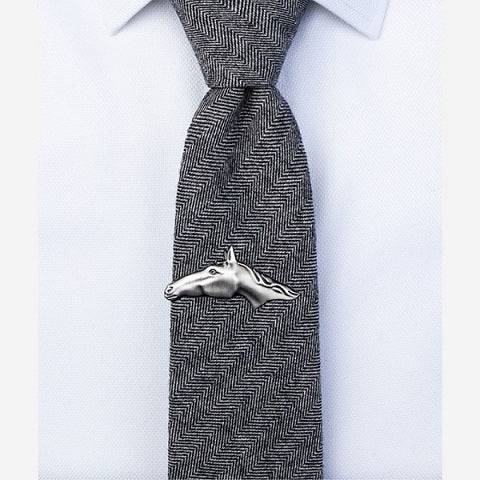 Love Your Neigh - Bor Antiqued Silver Tie Clip - A Taste of Kentucky