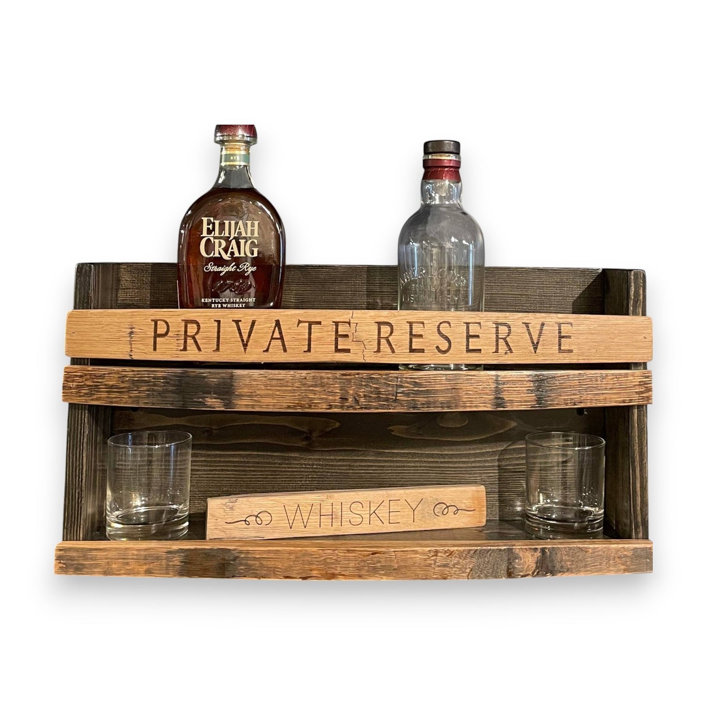  Luxe Bar Shelf styled with candles and small décor for a curated boutique display.
