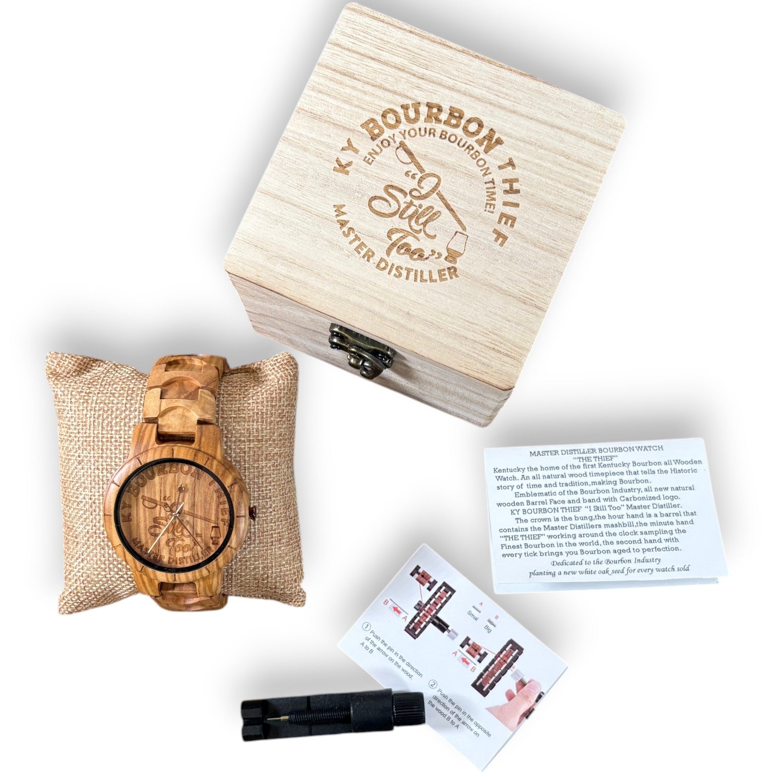 Master Distiller Bourbon Watch™ "The Thief" | First Kentucky Bourbon All-Wooden Watch
