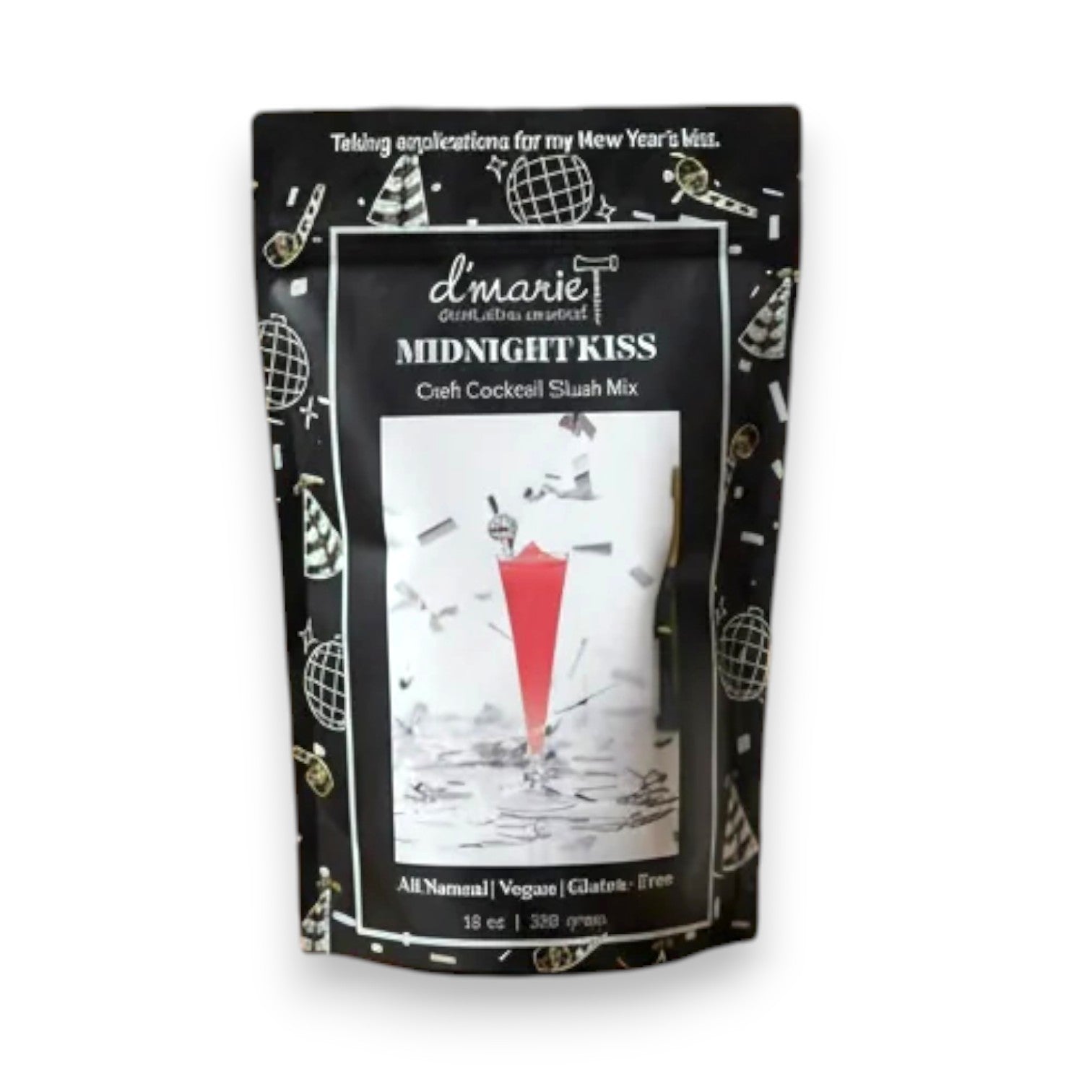 D'marie Midnight Kiss cocktail slush mix package on a white background