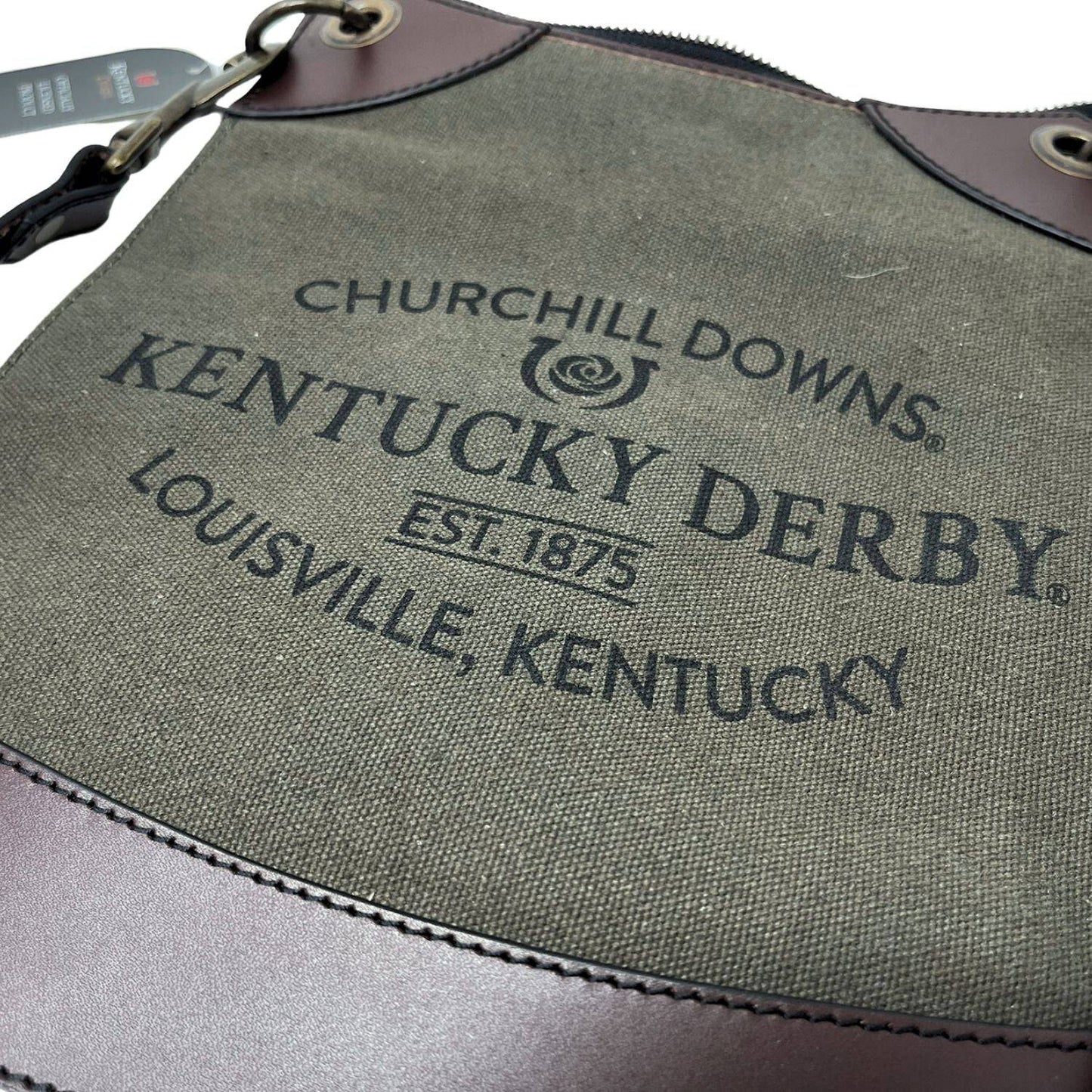 Military Green Churchill Downs Crossbody - A Taste of Kentucky
