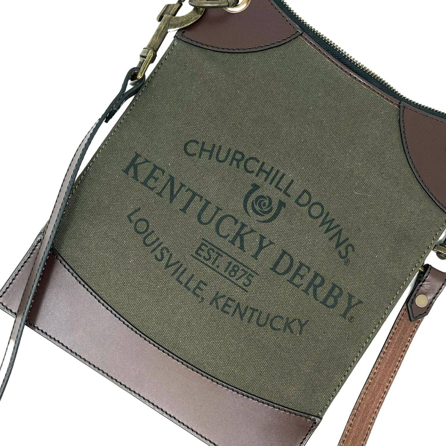 Military Green Churchill Downs Crossbody - A Taste of Kentucky