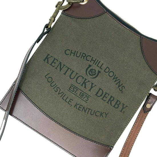Military Green Churchill Downs Crossbody - A Taste of Kentucky